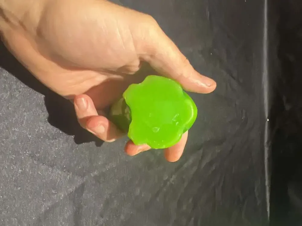 Vintage Green Frog Figural Wax Candle